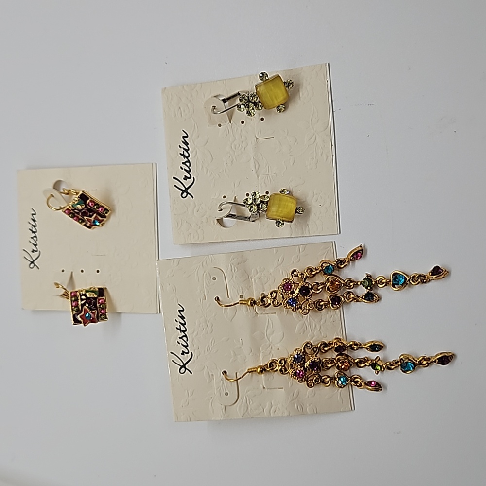 Lot of 3 NWT Kristin Pierced Earrings